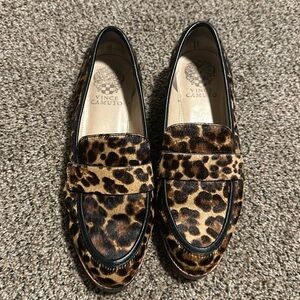 Women’s loafers, animal leopard print, size 6.5
